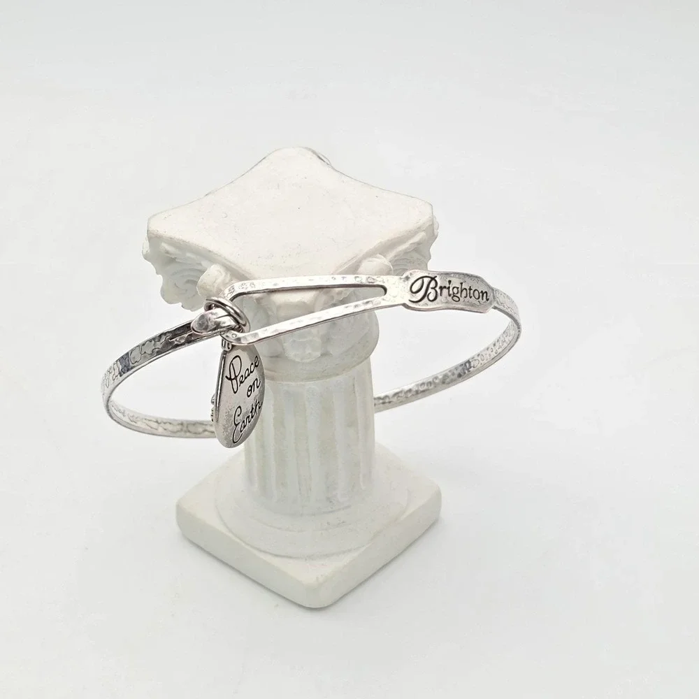 BRIGHTON Art & Soul Collection Bracelet 'Peace‎ on Earth' Gold & Silver Plate 8